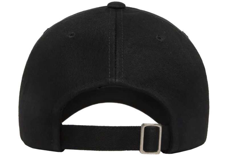 Low Profile Organic Cotton Black Cap - Yupoong