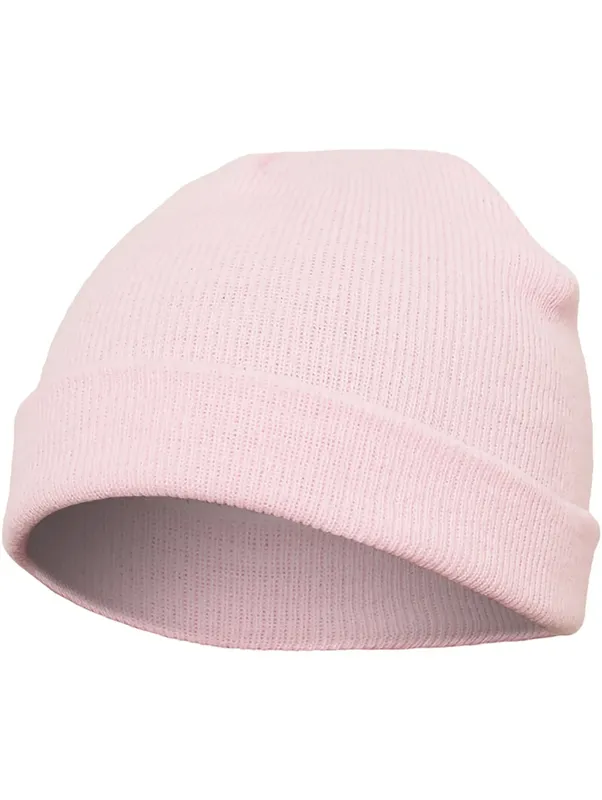 Yupoong Heavyweight Beanie Short Baby Pink