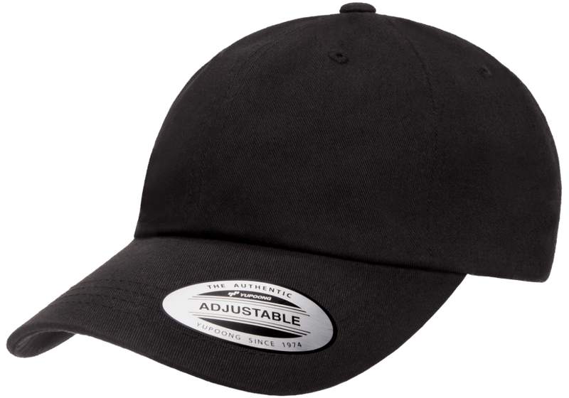 Dad Cap Low Profile Organic Cotton Black - Yupoong