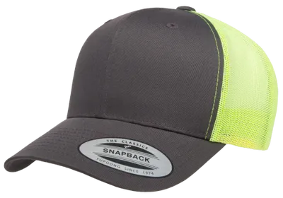Retro Trucker 2-Tone Charcoal / Neon Green -Yupoong