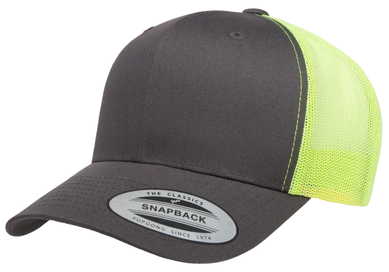 Retro Trucker 2-Tone Charcoal / Neon Green -Yupoong