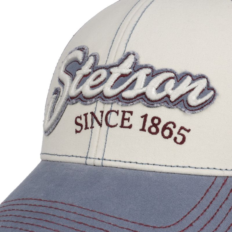 Stetson Baseball Cap Vintage Distressed Light Blue Red