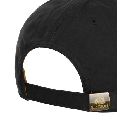 Stetson Waxed Cotton Baseball Cap Black