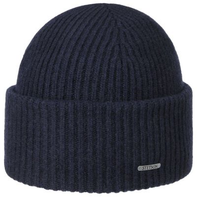 Classic Uni Wool Beanie Hat Navy - Stetson