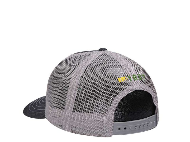 Twill & Mesh Cap EMB Logo Charcoal Trucker Cap - John Deere