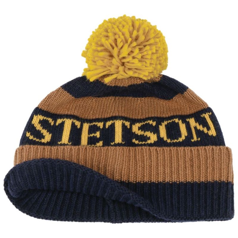 Classic PomPom Mössa Brown/Blue - Stetson