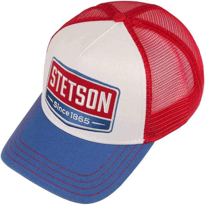 Gasoline Highway Trucker White/Red/Blue - Stetson