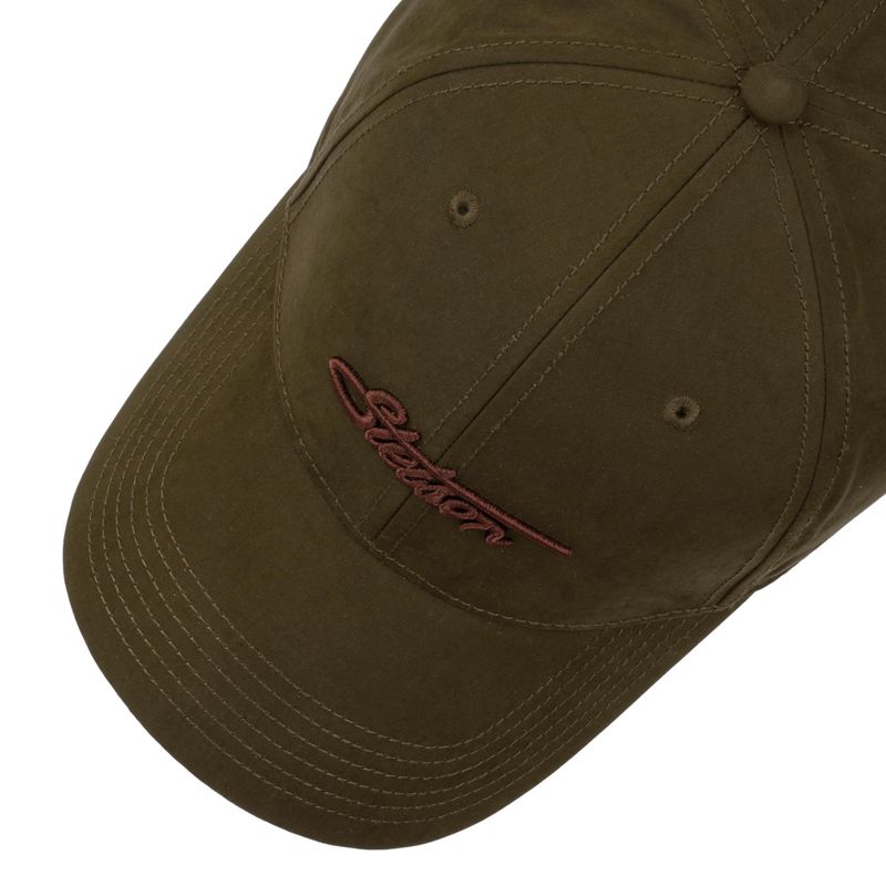 Stetson Waxed Cotton Baseball Cap Olive