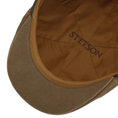 Texas Soft Cotton Flat Cap Brown - Stetson
