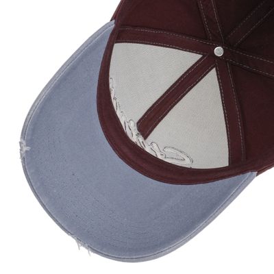 Stetson Baseball Cap Vintage Distressed Light Blue Red