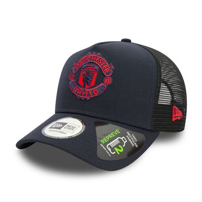 Manchester United FC Navy E-Frame  Repreve Trucker Cap - New Era