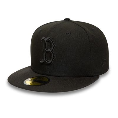 New Era 59FIFTY Boston Red Sox MLB Black on Black Svart New Era 59FIFTY Boston Red Sox MLB Black on Black med tonad B-logga och rak skärm