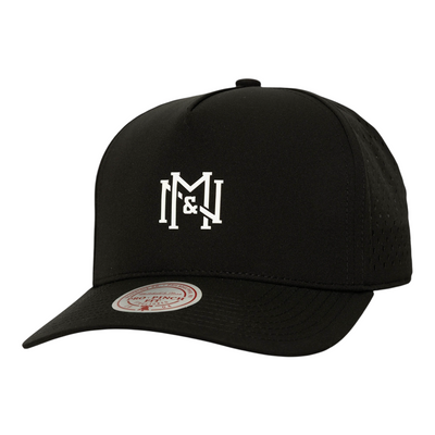 Mitchell & Ness Perfect Icon Pro Snapback Black – HP12190-MNNBLC. Svart Mitchell & Ness snapback keps med broderad ikon framtill och perforerade paneler