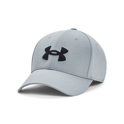 Gråblå Under Armour Blitzing Low Adjustable med svart broderad logga och böjd skärm.