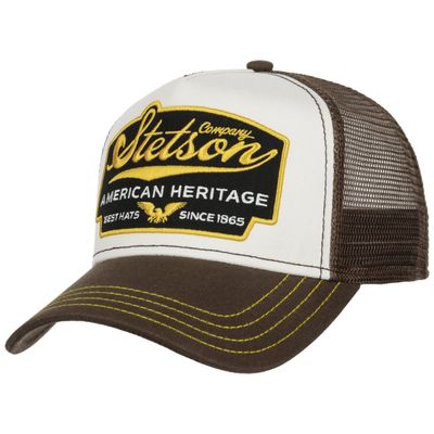 Stetson trucker keps brun vit mesh patch reglerbar