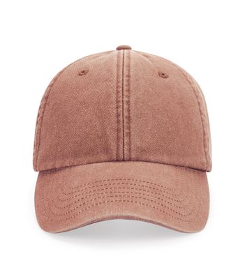 Beechfield dad cap i tvättad bomull i orange färg