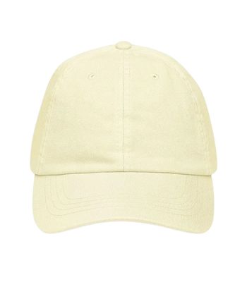 Beechfield Low Profile Pastel Lemon Ljusgul dad cap i bomull med låg profil, böjd skärm och reglerbar knäppning baktill