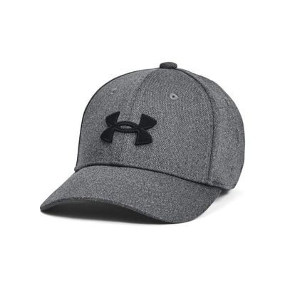 Under Armour Blitzing Low Kids Charcoal Black Mörkgrå Under Armour Blitzing Low barnkeps med svart logga och böjd skärm.