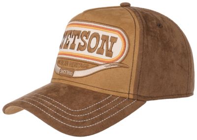 Stetson Buffalo Horn Trucker Cap Brown Brun keps från Stetson i mockaimitation