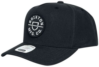 Brixton Crest C snapback keps svart vit reglerbar netplus