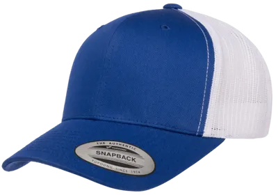 Yupoong Retro Trucker Royal White Yupoong Retro Trucker Royal White royalblå truckerkeps med vit mesh baktill och böjd skärm