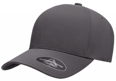 Flexfit Delta Performance Premium Dark Grey mörkgrå keps med böjd skärm och sluten baksida