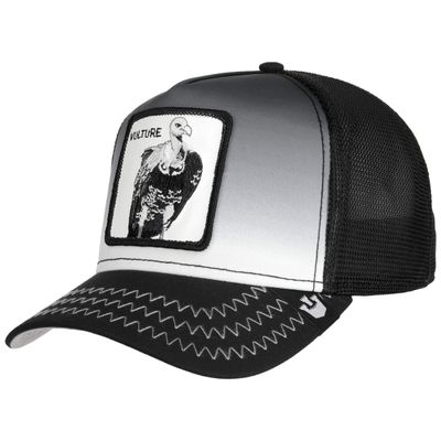 Goorin Bros Back Off Buzzard Trucker Black – 101-0365 Svart Goorin Bros truckerkeps med buzzard-motiv på frontpatchen.