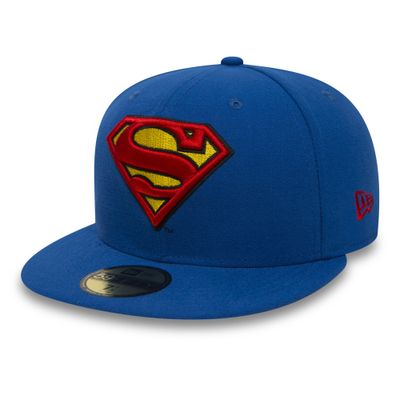 New Era 59FIFTY Superman Essential Blue New Era 59FIFTY Superman fitted keps i blått med broderad Superman-logotyp framtill och rak skärm.