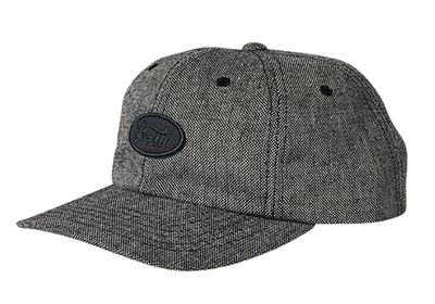 grå keps med svart Brixton patch framtill