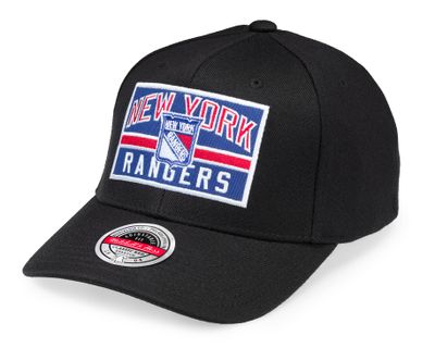 Mitchell & Ness New York Rangers Red Classic Black HHSSINTL1333-NYABLCK. Mitchell & Ness New York Rangers Red Classic Black med broderad Rangers-patch framtill, svart krona och förböjd skärm.