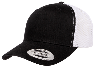 Yupoong Retro Trucker Black White Yupoong Retro Trucker Black White svart truckerkeps med vit mesh baktill och böjd skärm