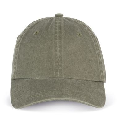 Beechfield dad cap i tvättad bomull i olivgrön färg