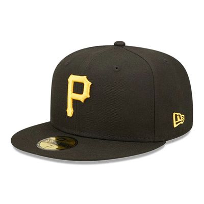 Pittsburgh Pirates New Era 59FIFTY Authentic On Field Black fitted keps i svart med broderad P-logotyp framtill