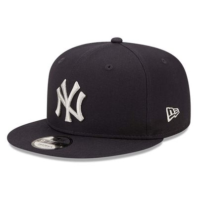 New Era NY Yankees snapback keps 9FIFTY Navy med broderad logga, sidopatch och platt skärm.