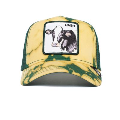 Goorin Bros Acid Cow truckerkeps i grönt och gult med kopatch framtill