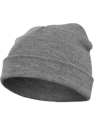 Yupoong Heavyweight Beanie Short Grey Yupoong Heavyweight Beanie Short Grey ribbstickad kort mössa i grå färg