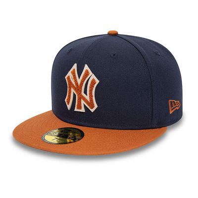 New Era New York Yankees 59FIFTY Boucle Navy 60435087 New Era New York Yankees 59FIFTY Boucle Navy fitted keps framifrån