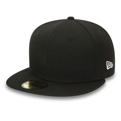 Helsvart fitted keps utan frontlogo från New Era
