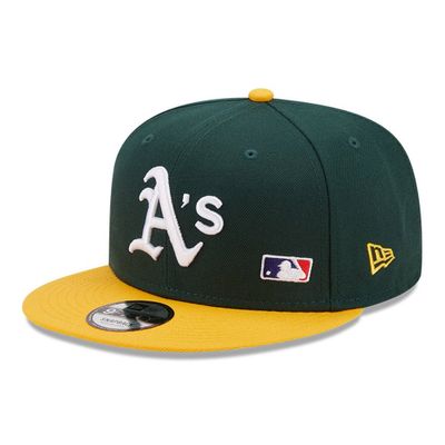 New Era 9FIFTY Oakland Athletics Green New Era 9FIFTY Oakland Athletics-keps i grönt med gul skärm och broderad laglogotyp framtill.