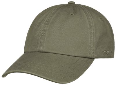 Stetson Rector Baseball Cap Faded Olive Stetson Rector Baseball Cap Faded Olive med broderad logotyp fram