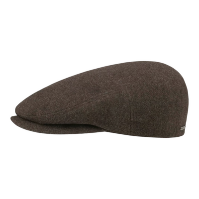 Stetson Kent Wool Cashmere EF Anthra Melange Antracitmelerad Stetson Kent Wool Cashmere EF flat cap med nedfällbara öronlappar