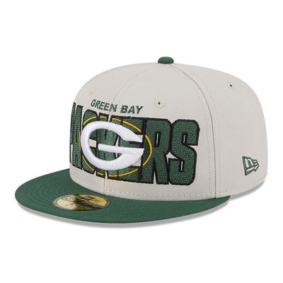 New Era 59FIFTY Green Bay Packers-keps i grått och grönt med broderad design, platt skärm och NFL-patch.
