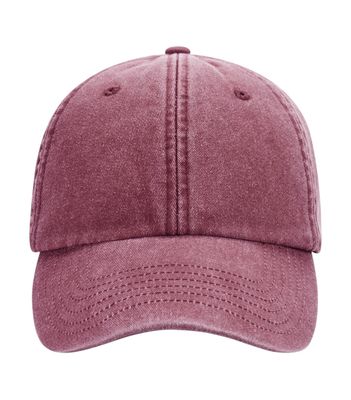 Beechfield dad cap i tvättad bomull i röd färg