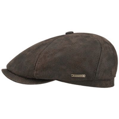 Stetson 6-Panel Cap Pigskin Chocolate – 6647103-63 Stetson 6-Panel Cap Pigskin Chocolate i brunt pigskinläder, Brooklin-modell med rundad sexpanelskonstruktion.