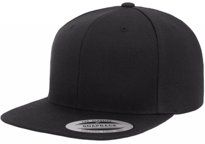 Yupoong Premium Snapback Black Yupoong Premium Snapback Black svart snapbackkeps med platt skärm