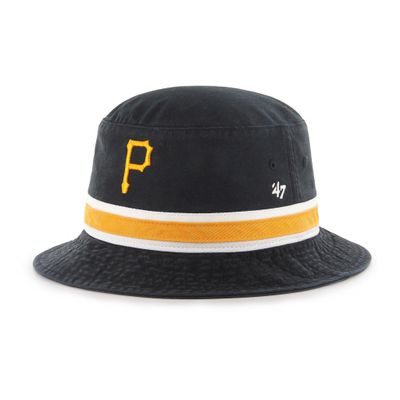 47 Brand Pittsburgh Pirates Bucket Black B-SDBKT20GWF-BK 47 Brand Pittsburgh Pirates Bucket Black hat framifrån